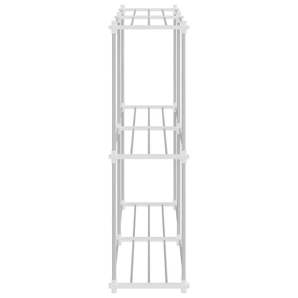 Grote foto vidaxl opslageplank met plank met opslag wit 43 x 27 x 90 cm aluminium huis en inrichting overige