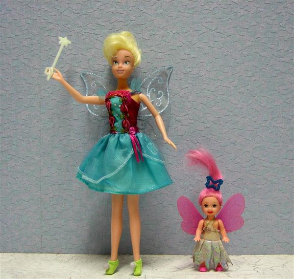 Grote foto disney tinkerbel peter pan met 1 shelly pop011 kinderen en baby poppen