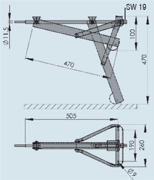 Grote foto al ko uitdraaisteun 800kg 19x50.5cm caravans en kamperen caravan accessoires
