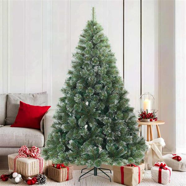 Grote foto vidaxl moderne kunststof scharnierende kerstboom sneeuw bedekt wit diversen overige diversen