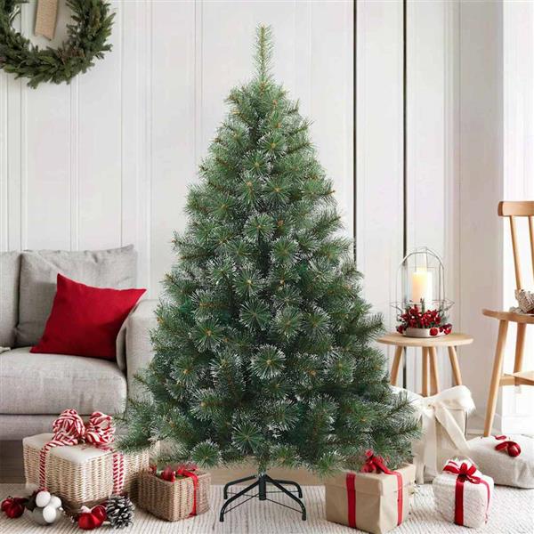 Grote foto vidaxl moderne kunststof scharnierende kerstboom sneeuw bedekt wit diversen overige diversen