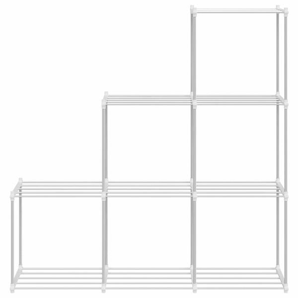 Grote foto vidaxl opslageplank met plank met opslag wit 43 x 27 x 90 cm aluminium huis en inrichting overige