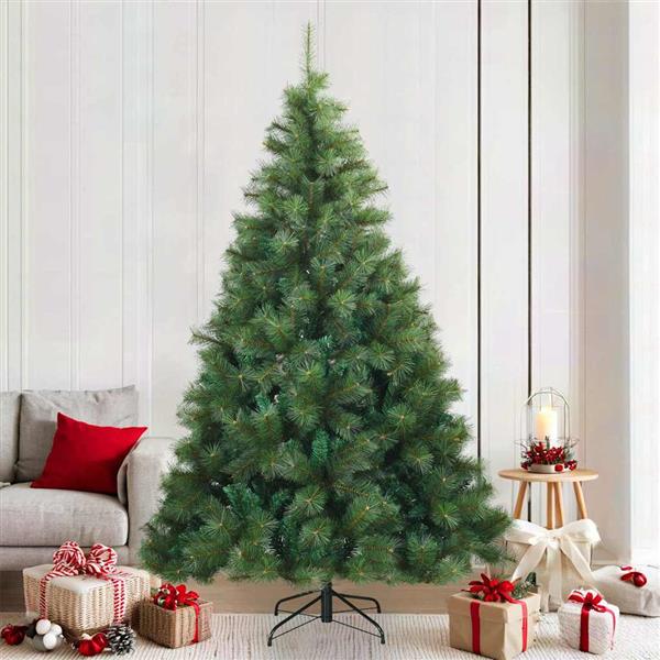 Grote foto vidaxl kunstmatige inklapbare kerstboom groen 210 cm pvc staal diversen overige diversen