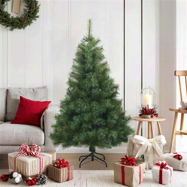 Grote foto vidaxl kunstmatige inklapbare kerstboom groen 120 cm pvc staal diversen overige diversen