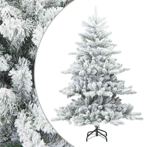 Grote foto vidaxl kunst kerstboom met geveerde takken sneeuw bedekt wit 150 cm diversen overige diversen