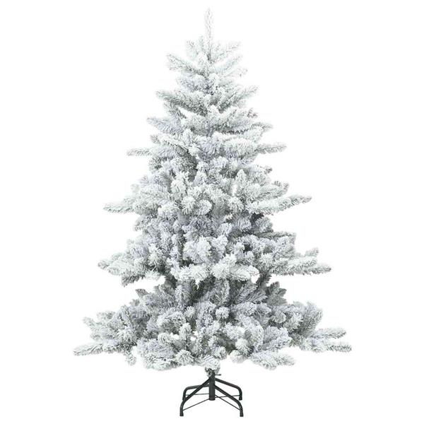 Grote foto vidaxl kunst kerstboom met geveerde takken sneeuw bedekt wit 150 cm diversen overige diversen