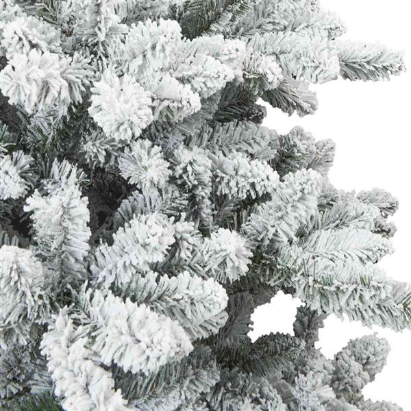Grote foto vidaxl kunst kerstboom met geveerde takken sneeuw bedekt wit 150 cm diversen overige diversen