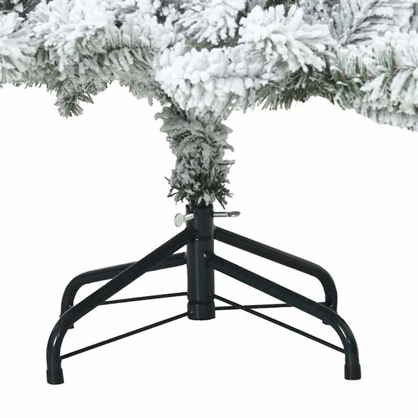 Grote foto vidaxl kunst kerstboom met geveerde takken sneeuw bedekt wit 150 cm diversen overige diversen