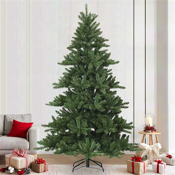 Grote foto vidaxl kunstmatige inklapbare kerstboom groen 240 cm pvc staal diversen overige diversen