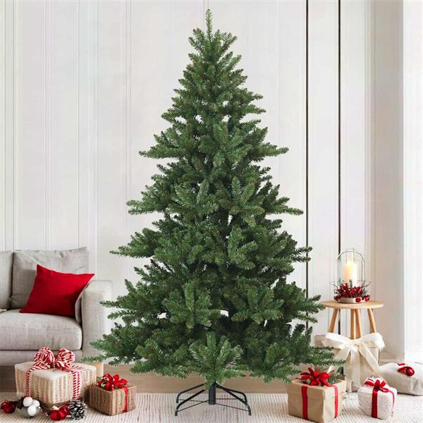 Grote foto vidaxl kunstmatige inklapbare kerstboom groen 210 cm pvc staal diversen overige diversen