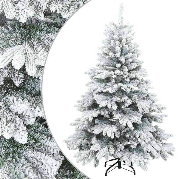 Grote foto vidaxl moderne kunststof scharnierende kerstboom sneeuw bedekt wit diversen overige diversen