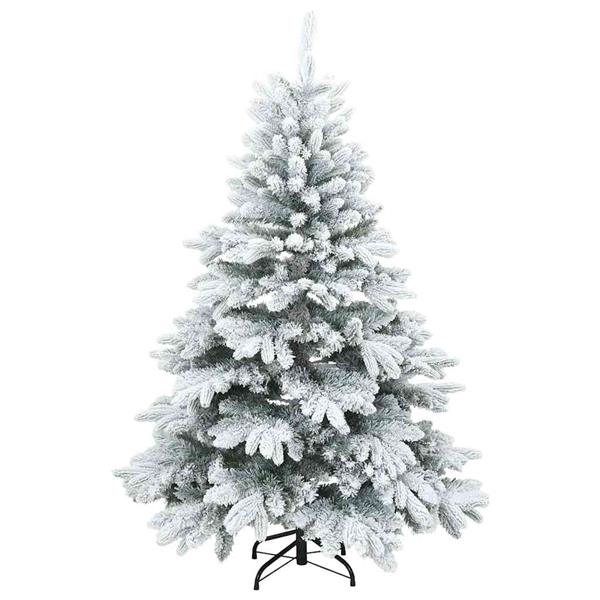 Grote foto vidaxl moderne kunststof scharnierende kerstboom sneeuw bedekt wit diversen overige diversen