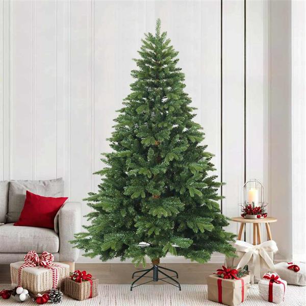 Grote foto vidaxl kunstmatige inklapbare kerstboom groen 240 cm pvc pe en staal diversen overige diversen