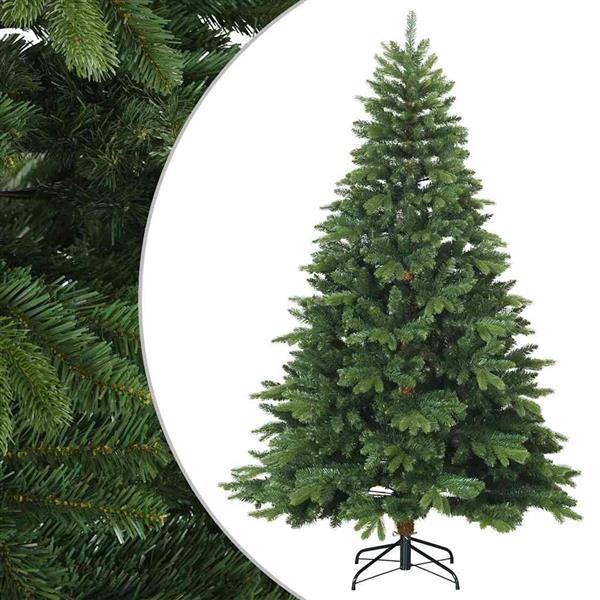 Grote foto vidaxl kunstmatige inklapbare kerstboom groen 240 cm pvc pe en staal diversen overige diversen