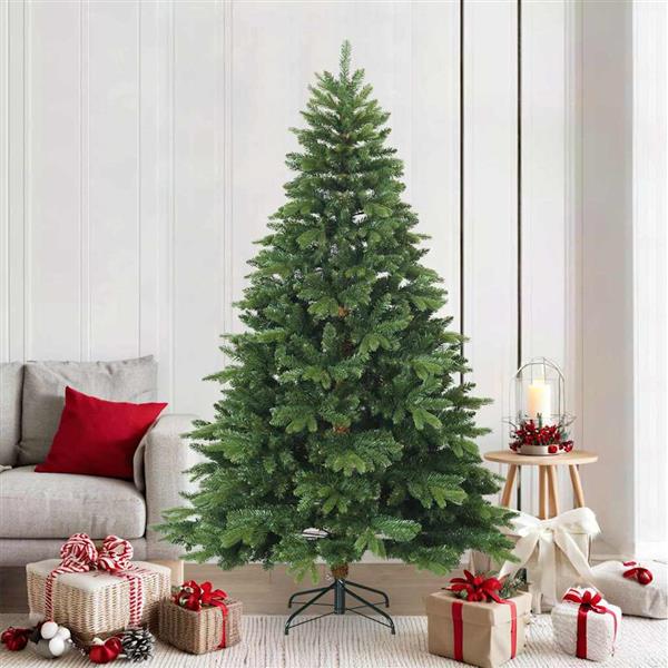 Grote foto vidaxl kunstmatige inklapbare kerstboom groen 210 cm pvc pe en staal diversen overige diversen