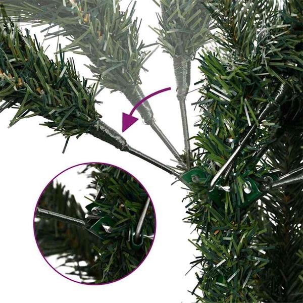 Grote foto vidaxl kunstmatige inklapbare kerstboom groen 150 cm pvc pe en staal diversen overige diversen
