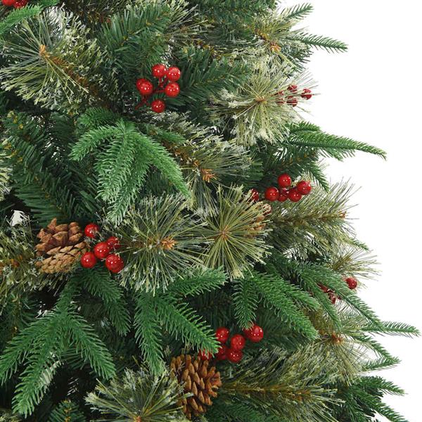 Grote foto vidaxl kunstmatige inklapbare kerstboom groen 210 cm pvc pe en staal diversen overige diversen
