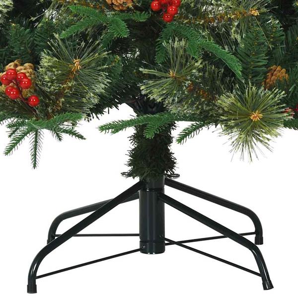 Grote foto vidaxl kunstmatige inklapbare kerstboom groen 210 cm pvc pe en staal diversen overige diversen