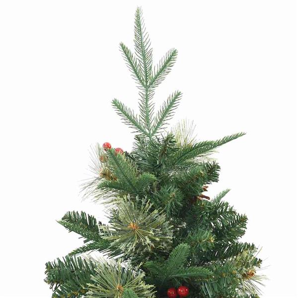 Grote foto vidaxl kunstmatige inklapbare kerstboom groen 120 cm pvc pe en staal diversen overige diversen