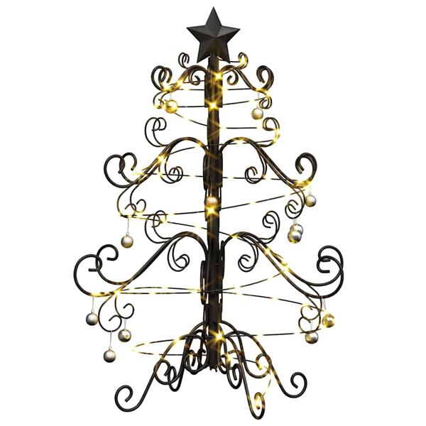 Grote foto vidaxl metalen kerstboom met standaard zwart 60 cm poedergecoat staal diversen overige diversen