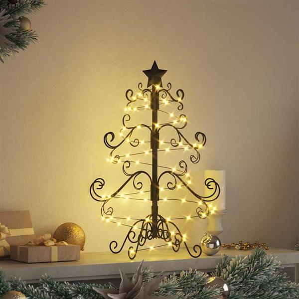Grote foto vidaxl metalen kerstboom met standaard zwart 60 cm poedergecoat staal diversen overige diversen