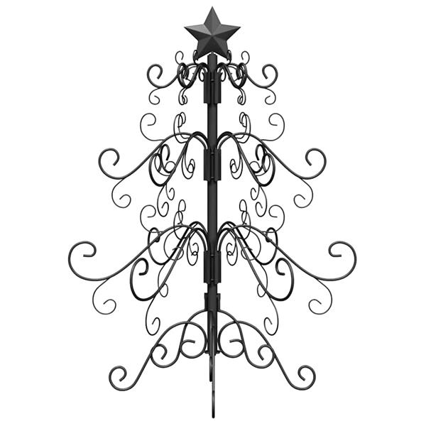 Grote foto vidaxl metalen kerstboom met standaard zwart 60 cm poedergecoat staal diversen overige diversen