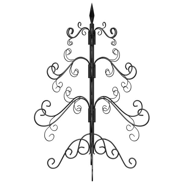 Grote foto vidaxl metalen kerstboom met standaard zwart 60 cm poedergecoat staal diversen overige diversen