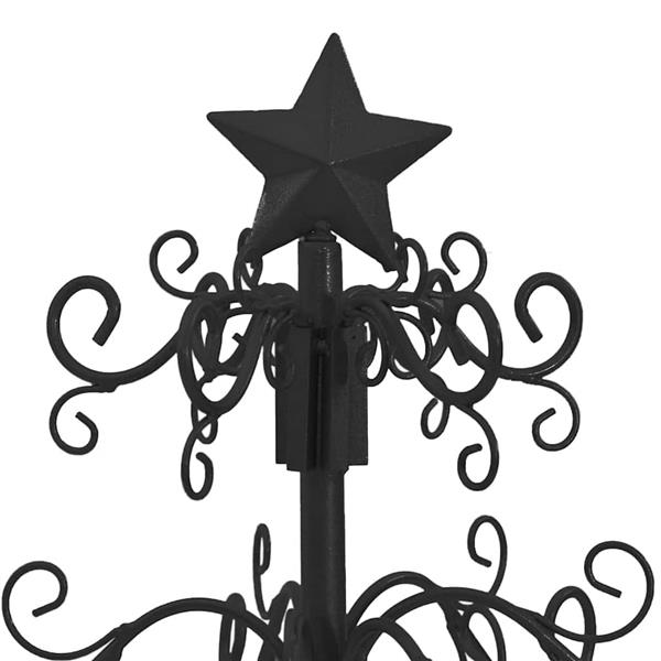 Grote foto vidaxl metalen kerstboom met standaard zwart 60 cm poedergecoat staal diversen overige diversen