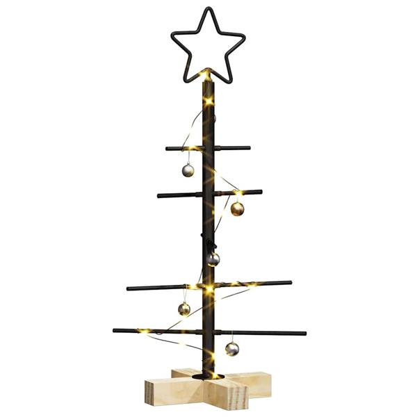 Grote foto vidaxl metalen kerstboom met standaard zwart 60 cm poedergecoat staal diversen overige diversen