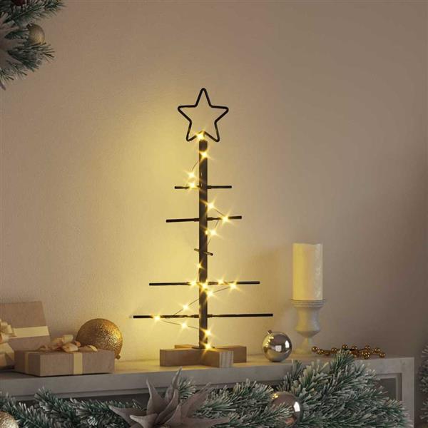 Grote foto vidaxl metalen kerstboom met standaard zwart 60 cm poedergecoat staal diversen overige diversen