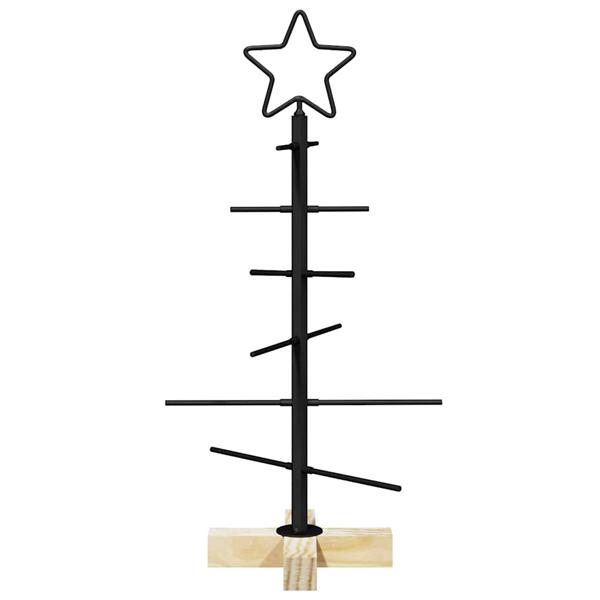 Grote foto vidaxl metalen kerstboom met standaard zwart 60 cm poedergecoat staal diversen overige diversen