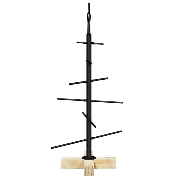 Grote foto vidaxl metalen kerstboom met standaard zwart 60 cm poedergecoat staal diversen overige diversen