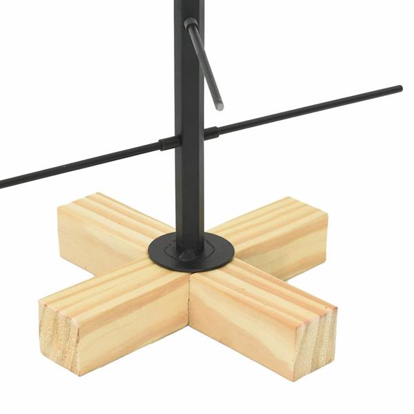 Grote foto vidaxl metalen kerstboom met standaard zwart 60 cm poedergecoat staal diversen overige diversen