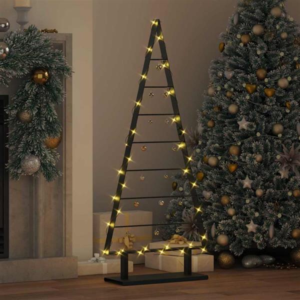 Grote foto vidaxl metalen kerstboom met standaard zwart 125 cm staal diversen overige diversen