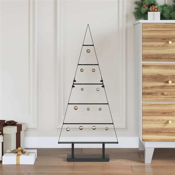 Grote foto vidaxl metalen kerstboom met standaard zwart 90 cm staal diversen overige diversen