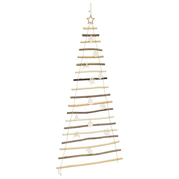 Grote foto vidaxl kerstboom met 100 led naturel 180 cm massief essenhout diversen overige diversen