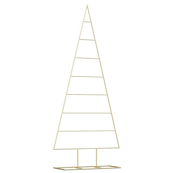 Grote foto vidaxl metalen kerstboom met standaard goud 180 cm poedergecoat staal diversen overige diversen