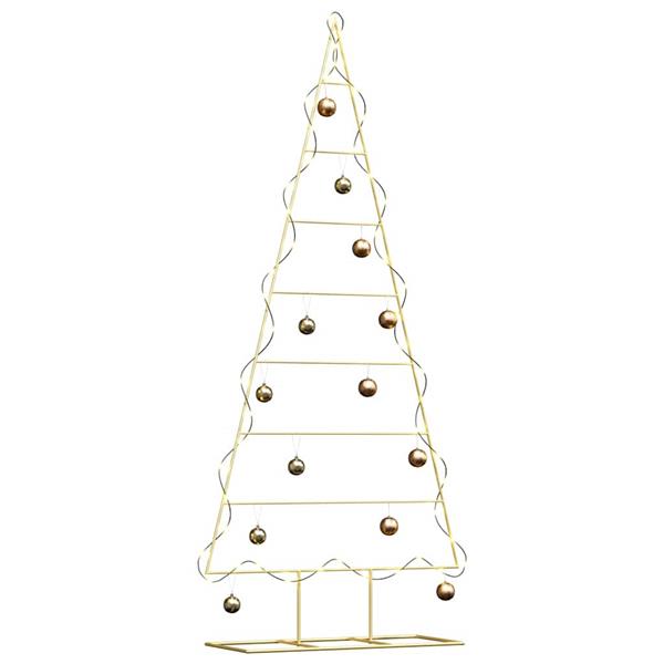 Grote foto vidaxl metalen kerstboom met standaard goud 180 cm poedergecoat staal diversen overige diversen