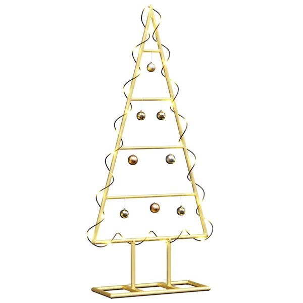 Grote foto vidaxl metalen kerstboom met standaard goud 60 cm poedergecoat staal diversen overige diversen