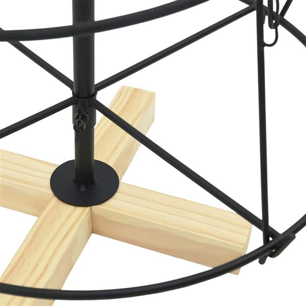 Grote foto vidaxl kerst cone boom met standaard zwart 125 cm staal diversen overige diversen