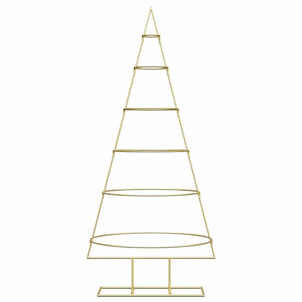 Grote foto vidaxl metalen kerstboom met standaard goud 150 cm poedergecoat staal diversen overige diversen