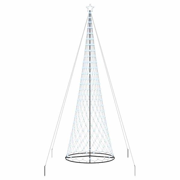 Grote foto vidaxl led kerstboom met 450 led koudwit 138.5 x 138.5 x 399 cm metaal diversen overige diversen