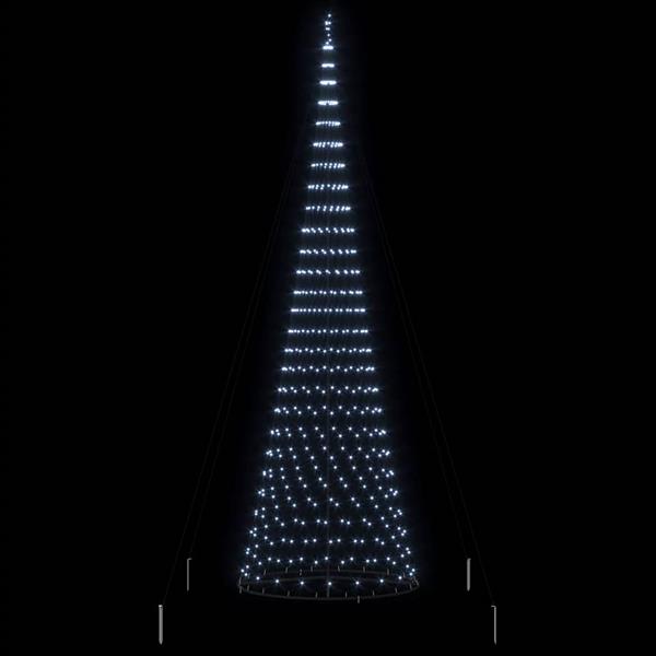 Grote foto vidaxl led kerstboom met 450 led koudwit 138.5 x 138.5 x 399 cm metaal diversen overige diversen