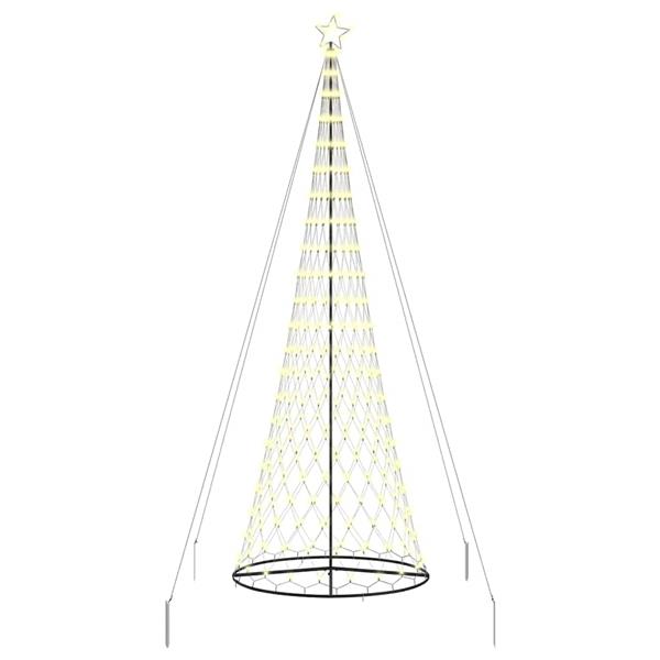 Grote foto vidaxl led kerstboom met 450 led warmwit 138.5 x 138.5 x 399 cm metaal diversen overige diversen