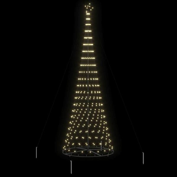Grote foto vidaxl led kerstboom met 450 led warmwit 138.5 x 138.5 x 399 cm metaal diversen overige diversen