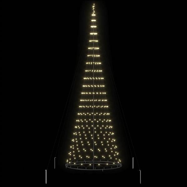 Grote foto vidaxl led kerstboom met 450 led warmwit 138.5 x 138.5 x 399 cm metaal diversen overige diversen
