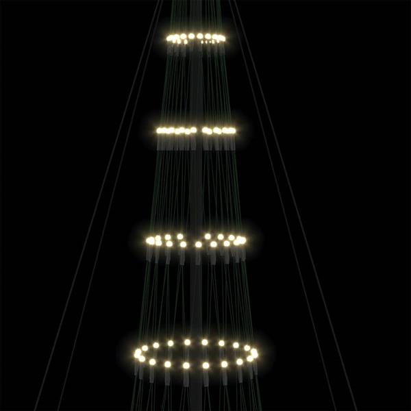 Grote foto vidaxl led kerstboom met 450 led warmwit 138.5 x 138.5 x 399 cm metaal diversen overige diversen