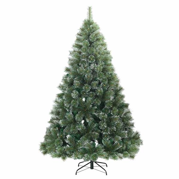 Grote foto vidaxl kunst kerstboom met geveerde takken sneeuw bedekt wit 180 cm diversen overige diversen