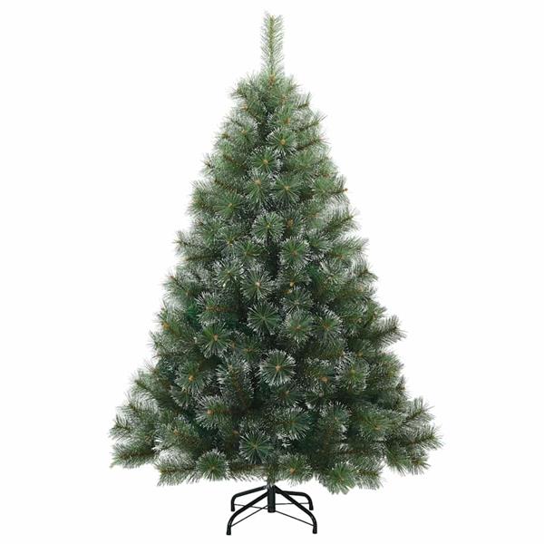 Grote foto vidaxl kunst kerstboom met geveerde takken sneeuw bedekt wit 120 cm diversen overige diversen