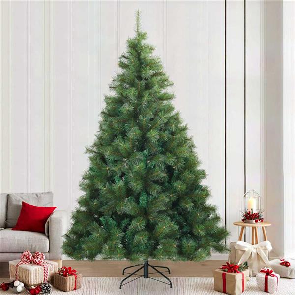 Grote foto vidaxl kunstmatige inklapbare kerstboom groen 240 cm pvc staal diversen overige diversen